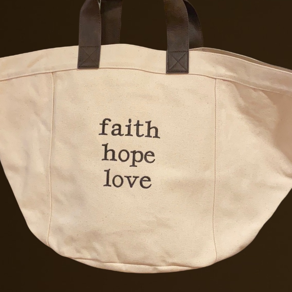 Thirty-one Canvas Storage Bin, Faith Hope Love